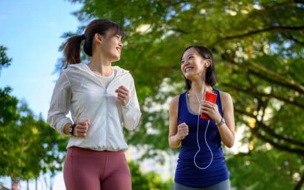 women exercising together