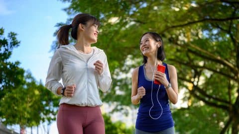 women exercising together