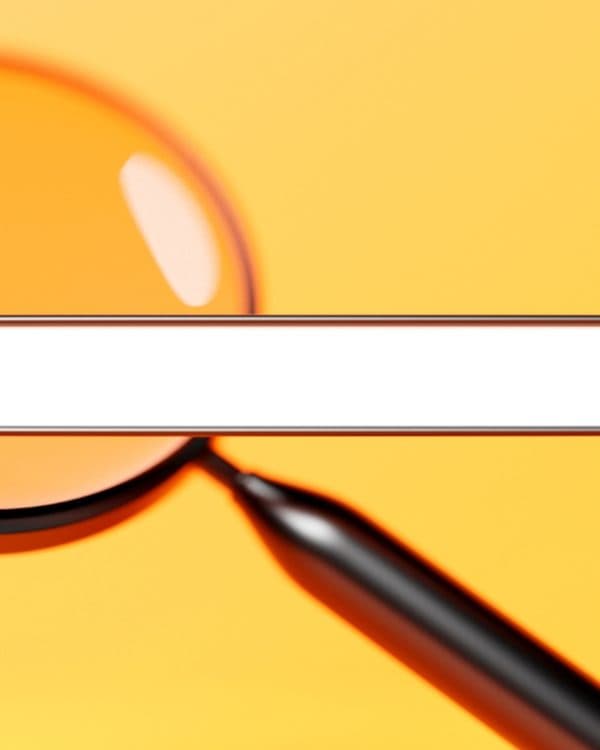 illustration of an internet search page with a magnifying glass with yellow isolated background