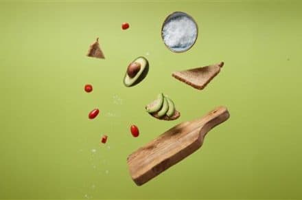 food floating in the air before adding to a recipe